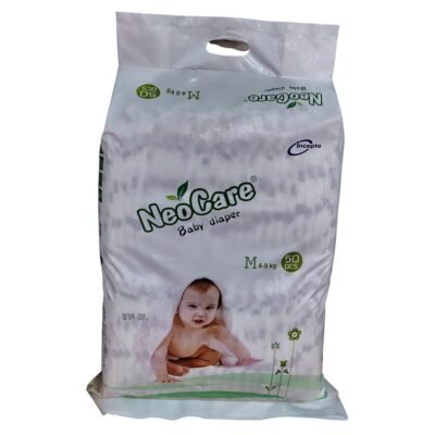NeoCare Premium Belt System Baby Diaper (M Size, 4-9 kg, 50 Pieces)
