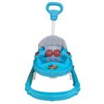 Baby Musical Walker with Rubber Wheels, Brake & Handle